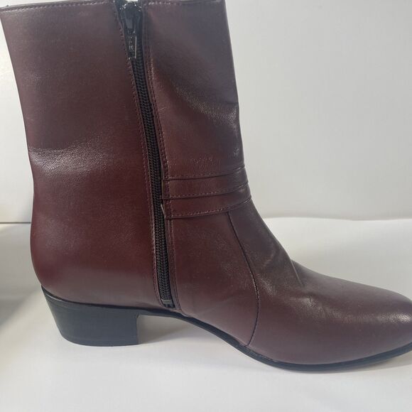 Besserro Ankle Boots Brown Leather Mens 8.5/27.5 Retro Business Professional - Picture 2 of 10